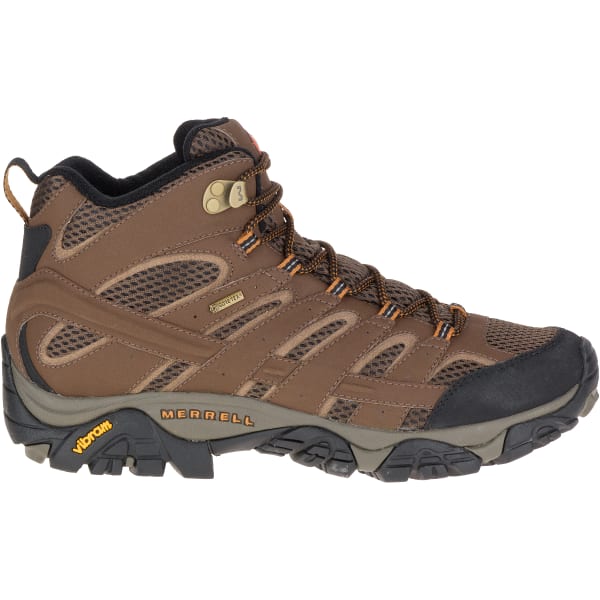 MERRELL Men's Moab 2 Mid GORE- TEX Hiking Boots, Earth