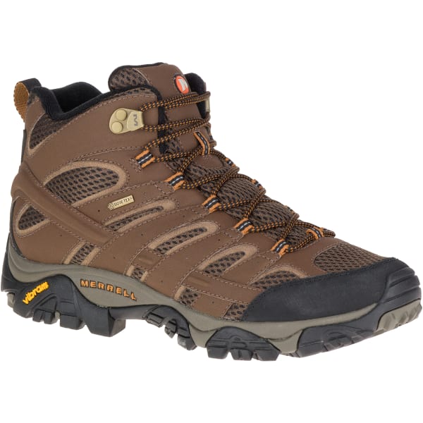 MERRELL Men's Moab 2 Mid GORE- TEX Hiking Boots, Earth