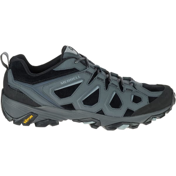 MERRELL Men's Moab FST Leather Hiking Shoes, Black/Granite