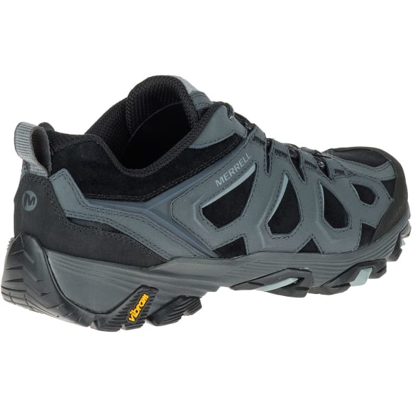 MERRELL Men's Moab FST Leather Hiking Shoes, Black/Granite