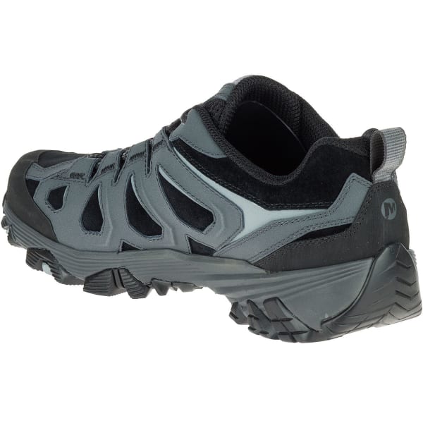 MERRELL Men's Moab FST Leather Hiking Shoes, Black/Granite