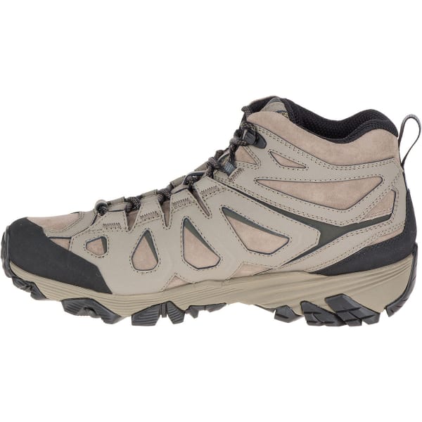 MERRELL Men's Moab FST Leather Mid Waterproof Hiking Boots, Boulder