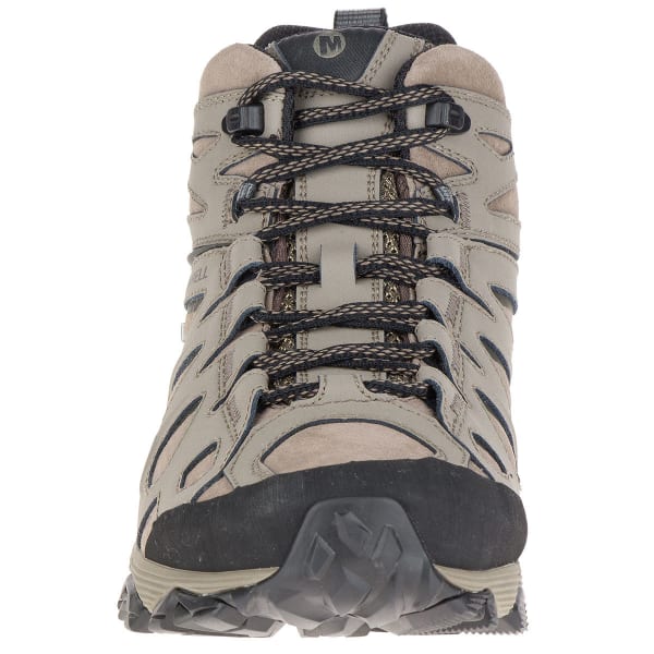 MERRELL Men's Moab FST Leather Mid Waterproof Hiking Boots, Boulder, Wide