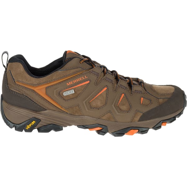 MERRELL Men's Moab FST Leather Waterproof Hiking Shoes, Dark Earth