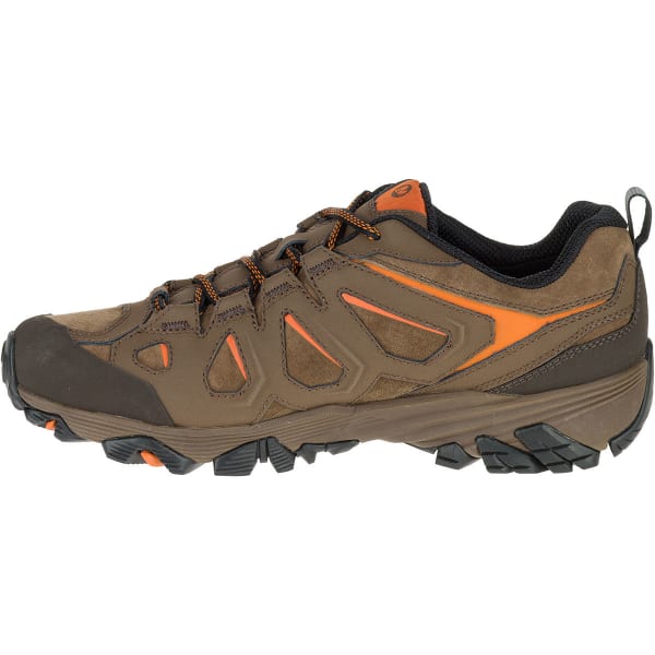 MERRELL Men's Moab FST Leather Waterproof Hiking Shoes, Dark Earth