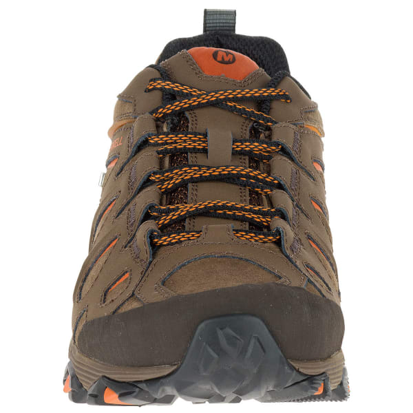 MERRELL Men's Moab FST Leather Waterproof Hiking Shoes, Dark Earth, Wide