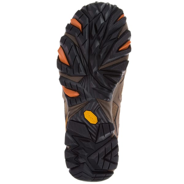 MERRELL Men's Moab FST Leather Waterproof Hiking Shoes, Dark Earth, Wide