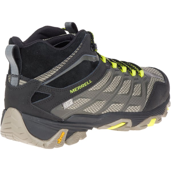 MERRELL Men's Moab FST Mid Waterproof Hiking Boots, Olive Black