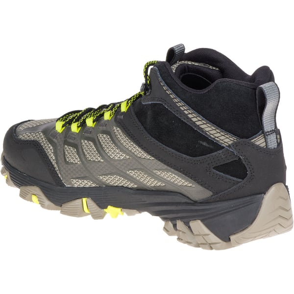 MERRELL Men's Moab FST Mid Waterproof Hiking Boots, Olive Black