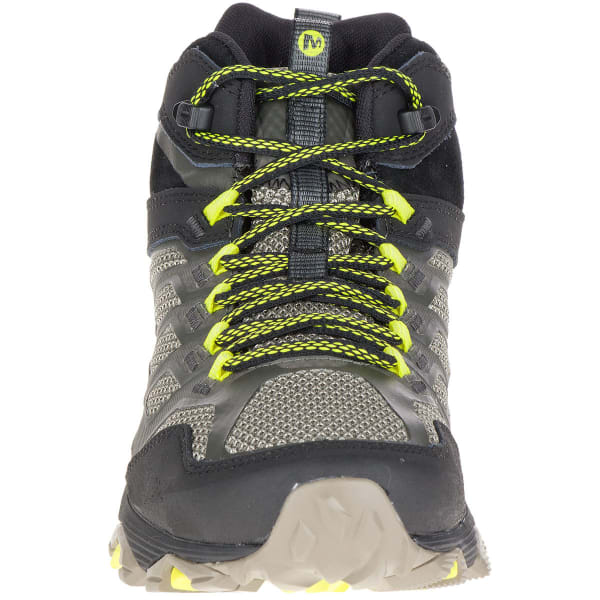 MERRELL Men's Moab FST Mid Waterproof Hiking Boots, Olive Black