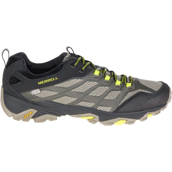 MERRELL Men's Moab FST Waterproof Hiking Shoes, Olive Black