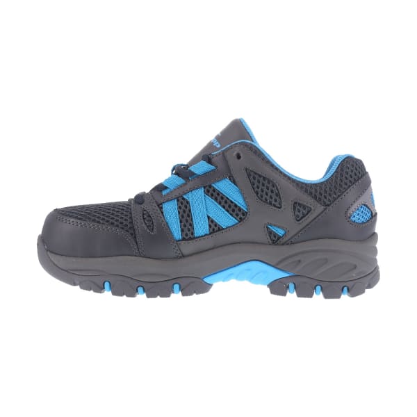 KNAPP Women's Allowance Sport work shoes, Charcoal/ Blue, Wide