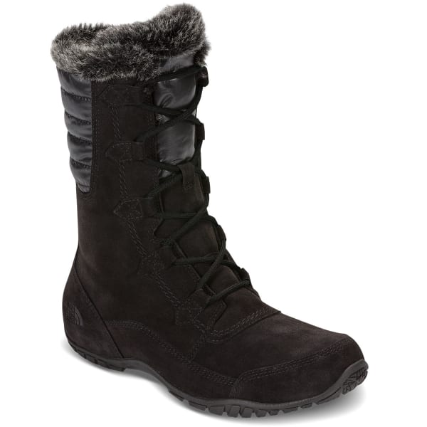 THE NORTH FACE Women's Nuptse Purna II Waterproof Winter Boots, TNF Black/Beluga Grey