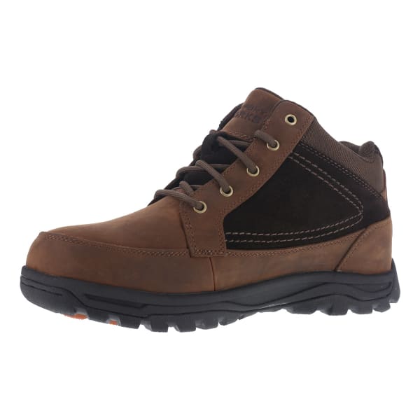 ROCKPORT WORKS Men's Trail Technique Steel Toe Trail Hiker Boots, Brown, Wide