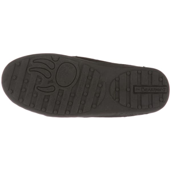 BEARPAW Women's Mindy Moccasin Slippers, Black