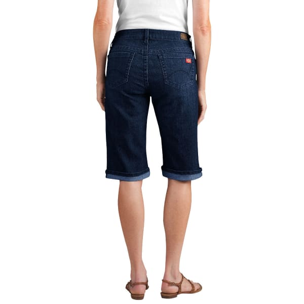 DICKIES Women's Slim Fit 13" Stretch Denim 5-Pocket Short, Extended Sizes