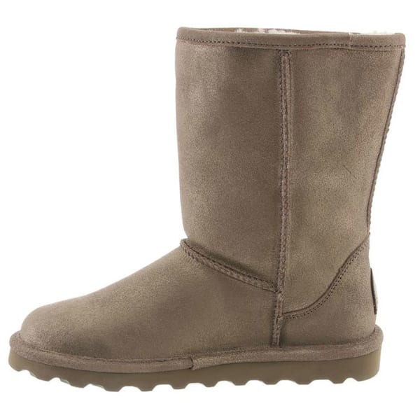 BEARPAW Women's Elle Short Boots, Distressed Metallic Pewter