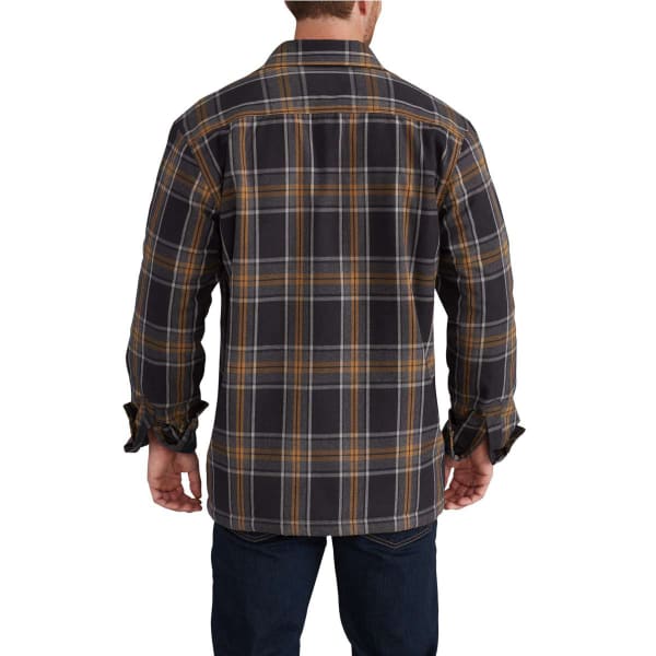 CARHARTT Men's Hubbard Sherpa-Lined Flannel Shirt Jacket