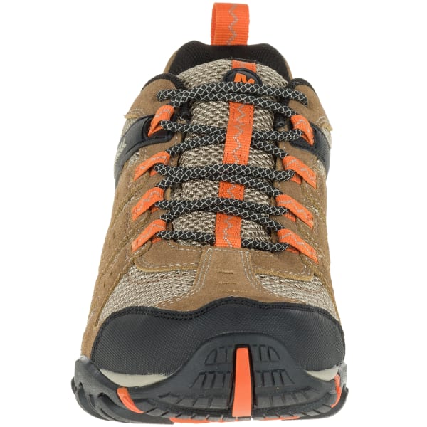 MERRELL Men's Accentor Low Waterproof Hiking Shoes, Otter/Burnt Orange