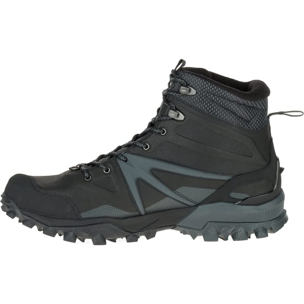 MERRELL Men's Capra Glacial Ice+ Mid Waterproof Hiking Boots, Black