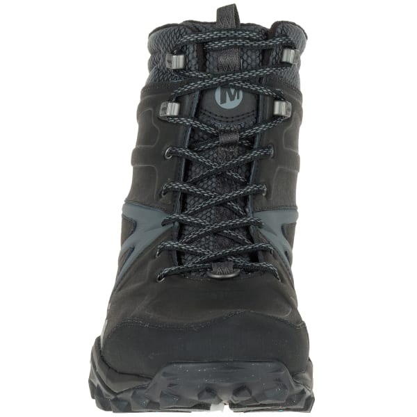 MERRELL Men's Capra Glacial Ice+ Mid Waterproof Hiking Boots, Black