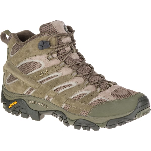 MERRELL Men's Moab 2 Mid Waterproof Hiking Boots, Dusty Olive - Eastern Mountain Sports