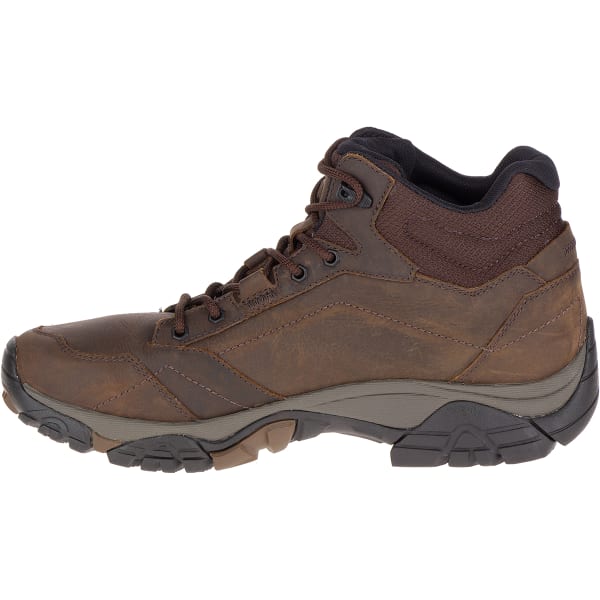 MERRELL Men's Moab Adventure Mid Waterproof Hiking Boots, Dark Earth ...