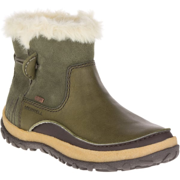 MERRELL Women's Tremblant Pull-On Polar Waterproof Boots, Dusty Olive