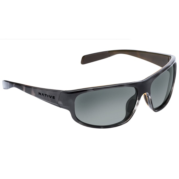 NATIVE EYEWEAR Crestone Sunglasses Obsidian /Dark Gray/Light Gray, Gray