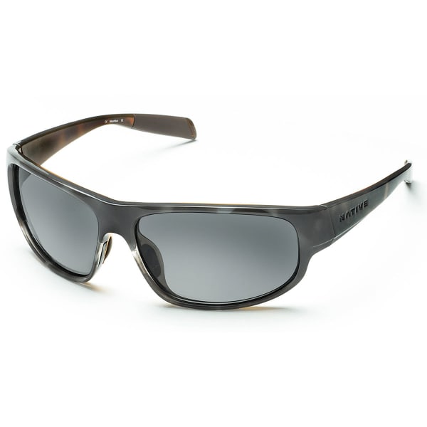 NATIVE EYEWEAR Crestone Sunglasses Obsidian /Dark Gray/Light Gray, Gray