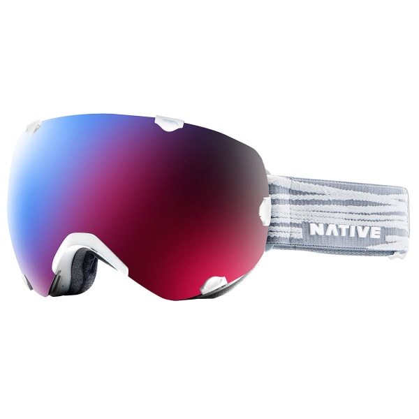 NATIVE EYEWEAR Spindrift Goggles, Gray Lines/SnowTuned Rose Blue