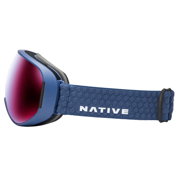 NATIVE EYEWEAR DropZone Goggles, Blue Denim/SnowTuned Rose Blue