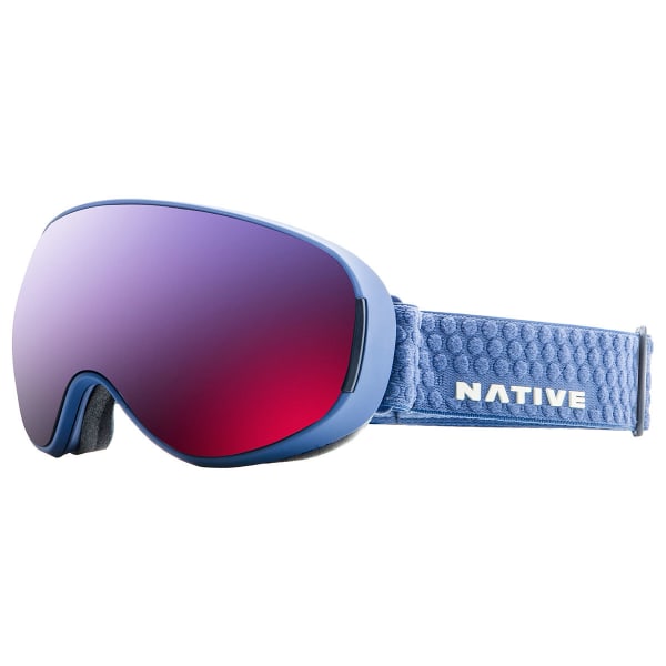 NATIVE EYEWEAR DropZone Goggles, Blue Denim/SnowTuned Rose Blue