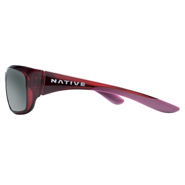 NATIVE EYEWEAR Kannah Sunglasses, Crimson, Gray Lens