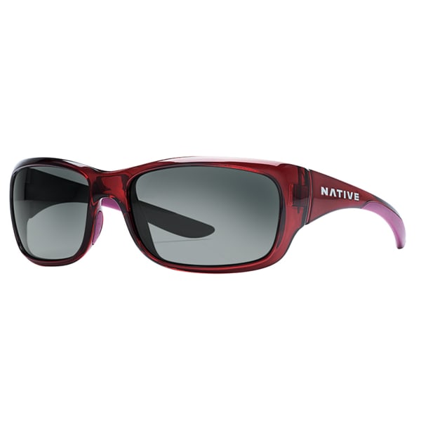 NATIVE EYEWEAR Kannah Sunglasses, Crimson, Gray Lens