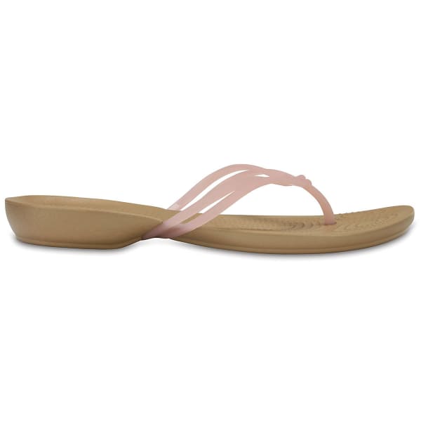 CROCS Women's Isabella Flip Flops, APC/Gold