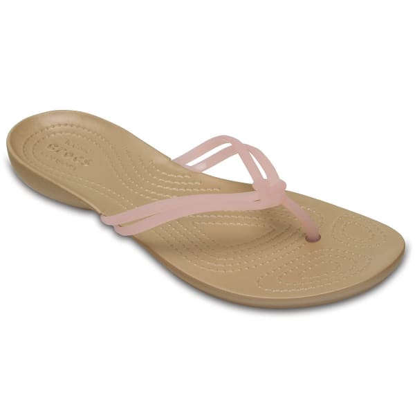 CROCS Women's Isabella Flip Flops, APC/Gold