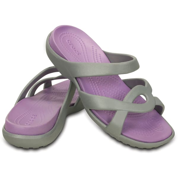 CROCS Women's Meleen Twist Sandals, Silver/Iris