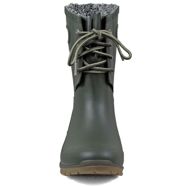 BOGS Women's Amanda Plush Waterproof Boots, Dark Green