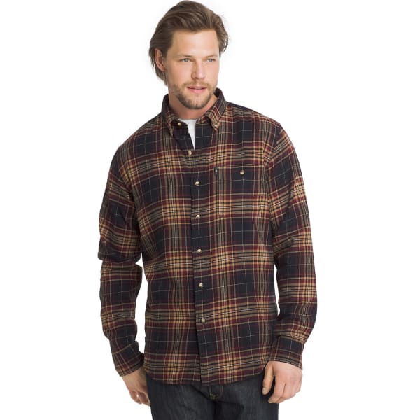 G.H. Bass & Co. Men's Long Sleeve Fireside Plaid Flannel Shirt