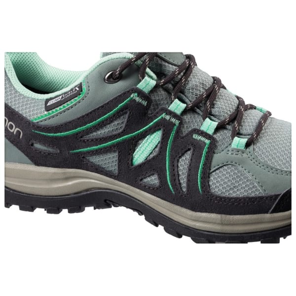 SALOMON Women's Ellipse 2 CS Waterproof Hiking Shoes, Titanium/Asphalt/Green - Eastern Mountain