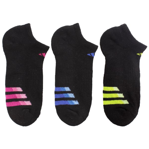 ADIDAS Women's Cushioned Variegated No-Show Socks, 3-Pack