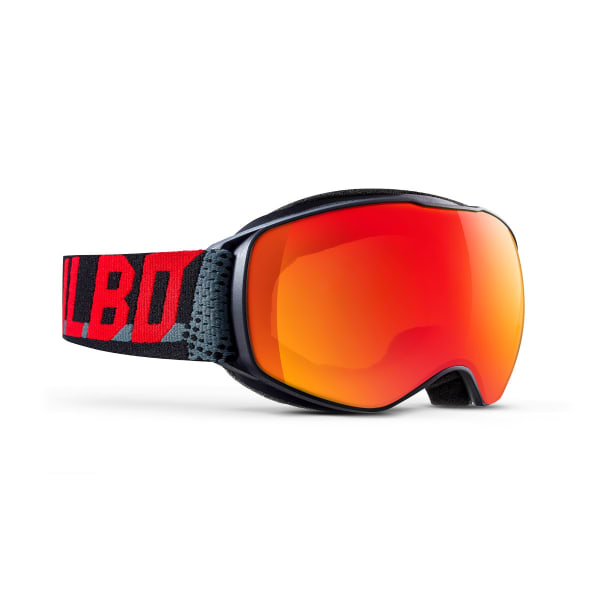 JULBO Youth Echo Snow Goggles, Black Grey Red Moto/Multi-layer Red