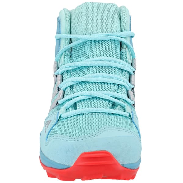 ADIDAS Kids' AX2R Mid Hiking Shoes, Clear Aqua/Grey Two/Easy Coral