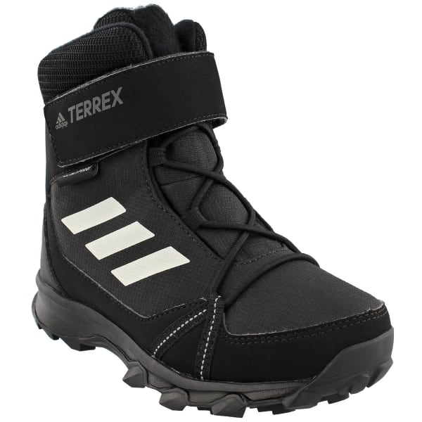 ADIDAS Kids' Terrex Snow Boots, Black/Chalk White/Black