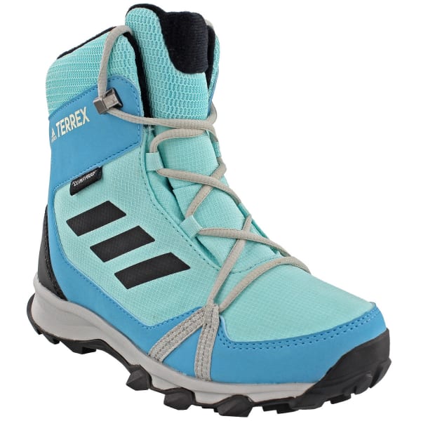 ADIDAS Kids' Terrex Snow Boots, Clear Aqua/Black/Vapor Blue