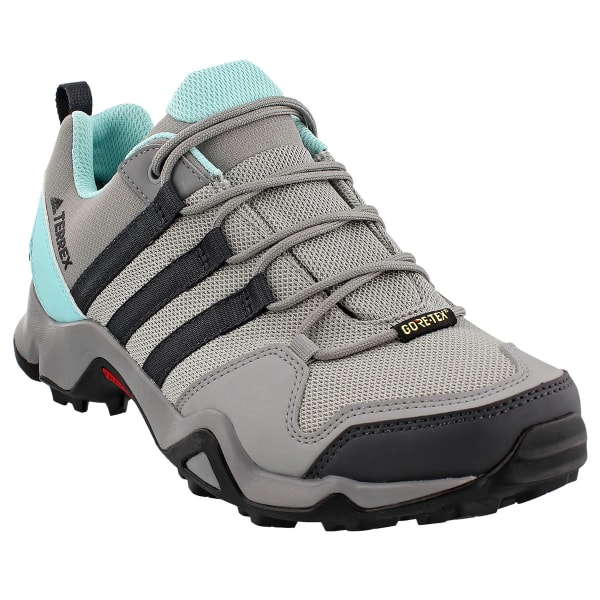 ADIDAS Women's Terrex AX2R GTX Hiking Shoes, Ch Solid Grey/DGH Solid Grey/Clear Aqua
