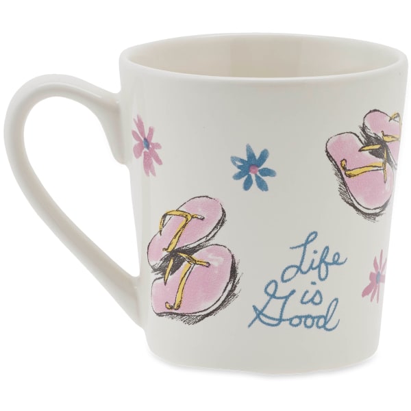 LIFE IS GOOD Flip Flop Toss Everyday Mug