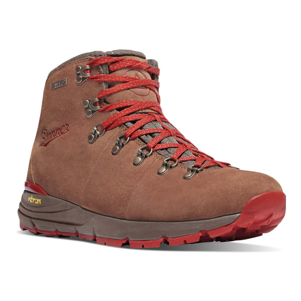 DANNER Men's Mountain 600 Waterproof Hiking Boots, Brown/Red