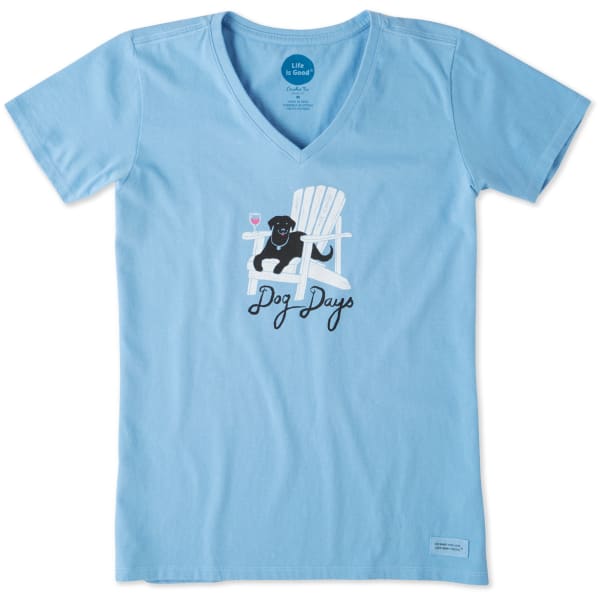 LIFE IS GOOD Women's Dog Days Crusher Vee Tee